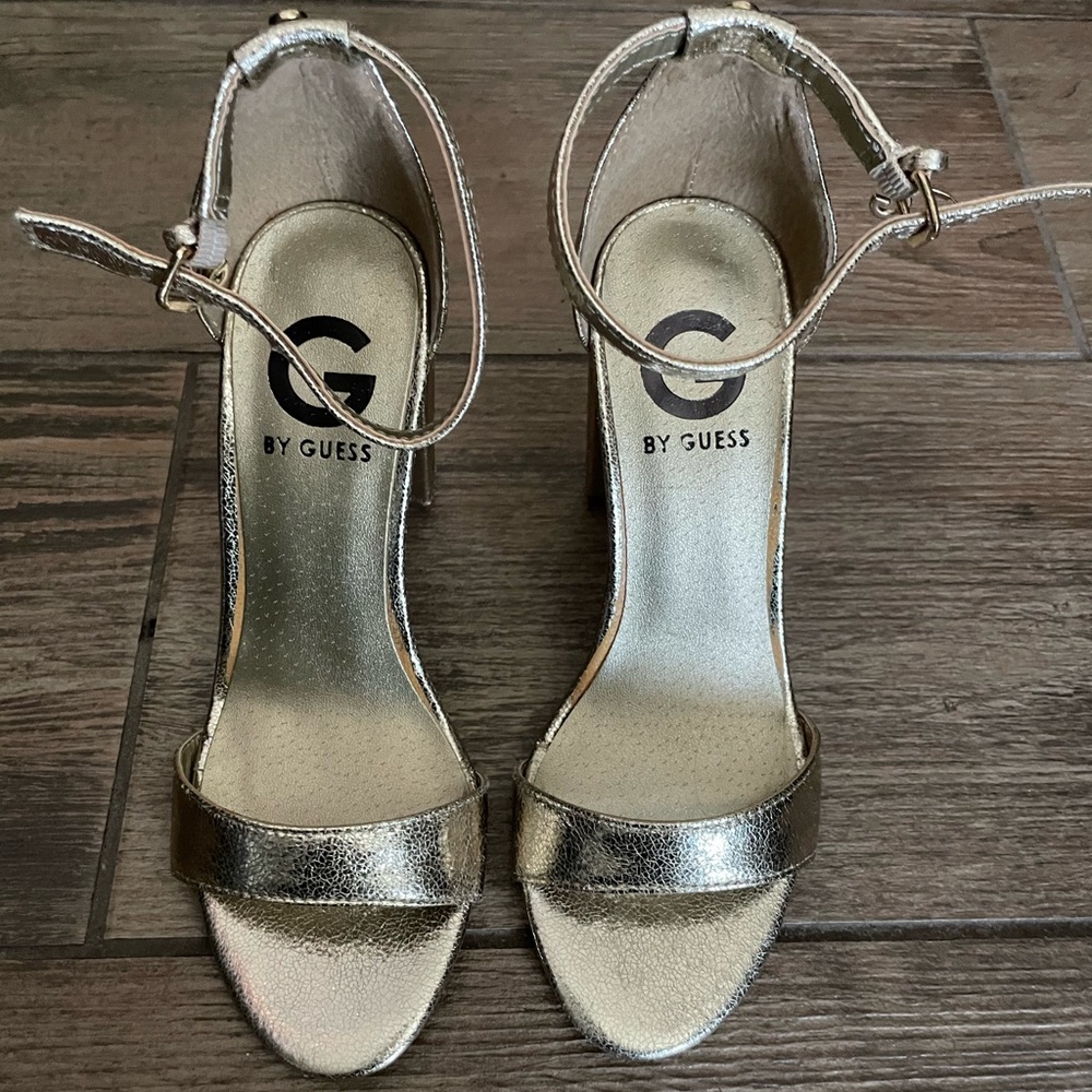 Guess gold heels